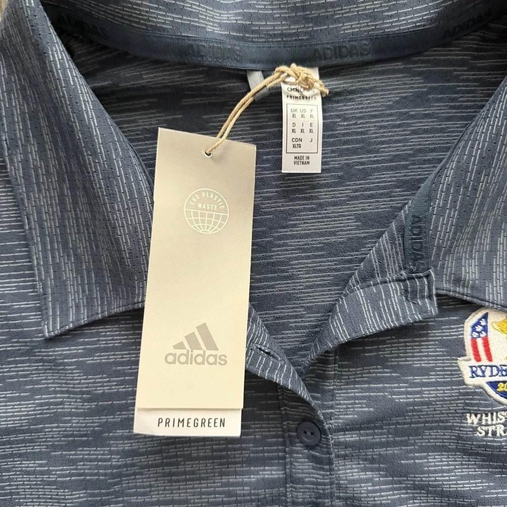 Ryder Cup 2020 Whistling Straits NWT Blue Sleeveless Golf Polo Sz‎ XL PGA Adidas